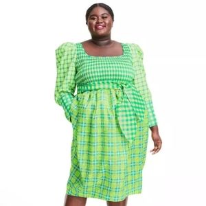 Plaid green dress Christopher John Rogers Target